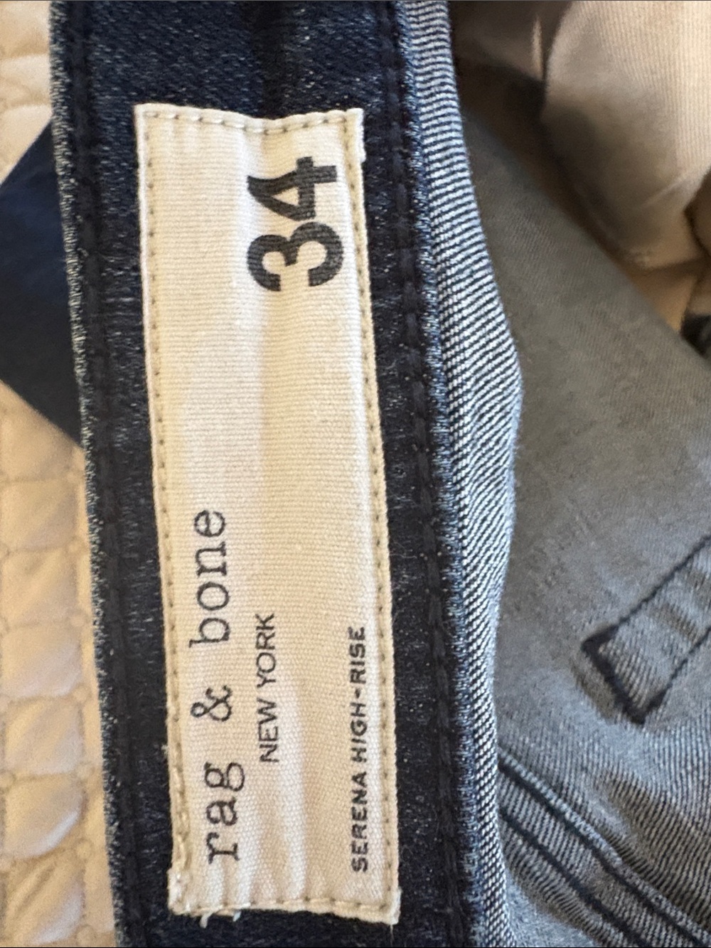 rag & bone Serena Wide-Leg Dark Indigo Jeans 34 - Picture 7 of 7
